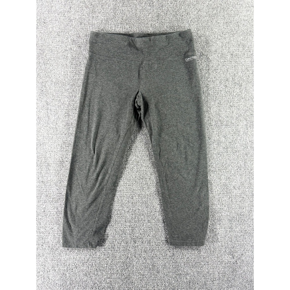 Calvin Klein Performance Womens Gray Cropped Ruched Leggings Yoga‎ Pants Size M